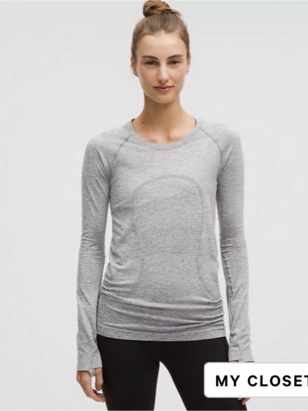 Lululemon Swiftly Tech Long-Sleeve 2.0 Hip length size 6 Slate/White